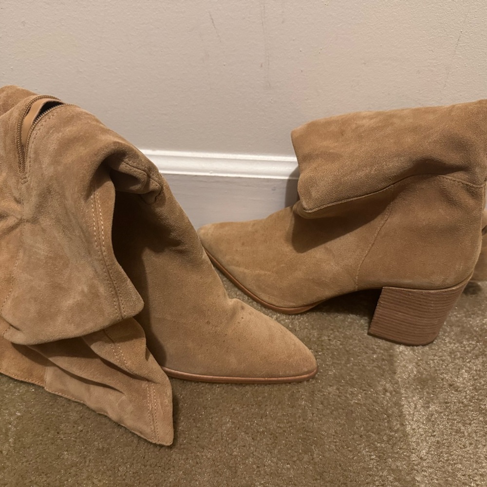 Steve Madden Tan Suede Heeled Boots